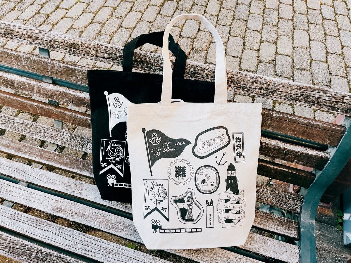 神戸エンブレムトート ナチュラル | 神戸のおみやげGoodThings