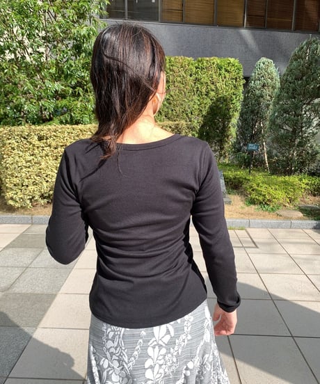 14016L  長袖ヘンリーレイヤートップス(L)