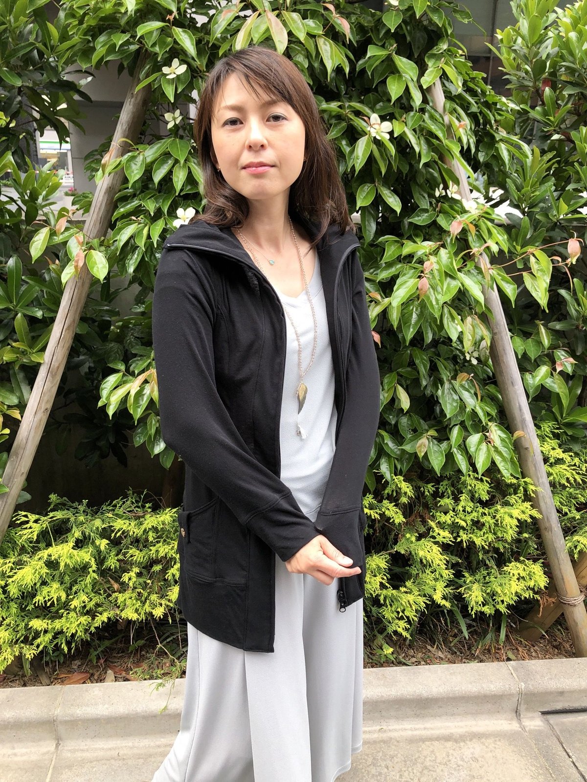 64405 Zip前開ロングカーデ | Pikake