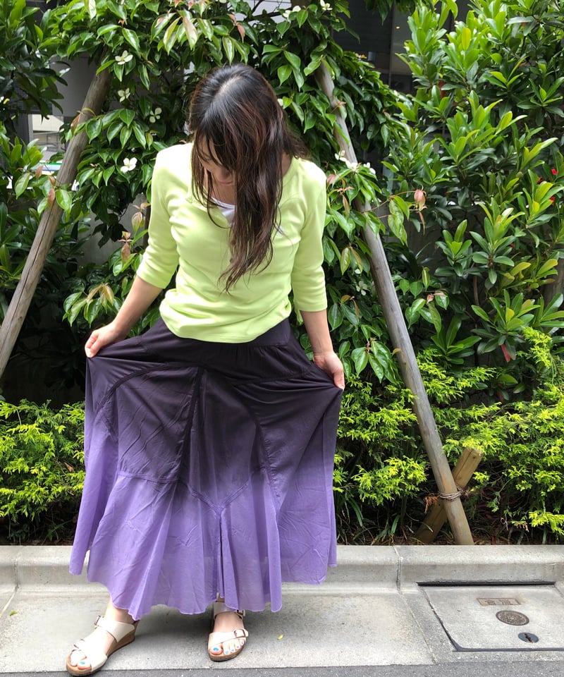 24506 綿ローン段染めスカート | Pikake