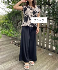 24203 ポリエステルベア天竺無地ワイドパンツ