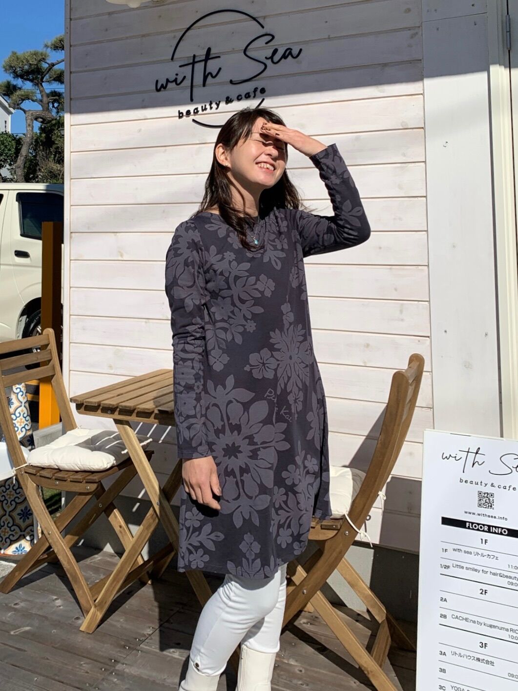 84025 ダイヤキルト柄防染Aラインチュニック | Pikake