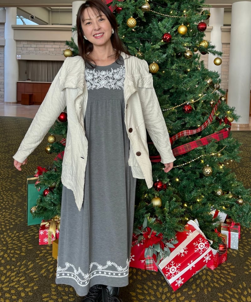 ハンドメイド作家 mifumi リラのワンピース Repost ハンドメイド・手芸 人気作家 mifumi リラのワンピース