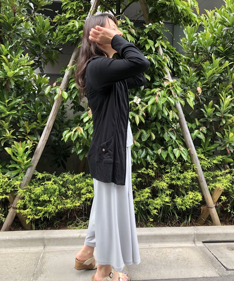 64405 Zip前開ロングカーデ | Pikake