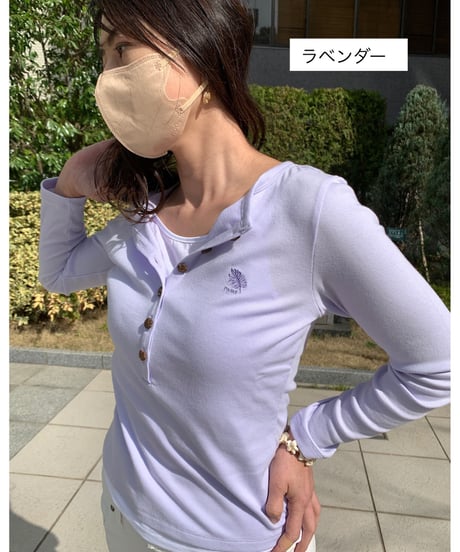 14016L  長袖ヘンリーレイヤートップス(L)