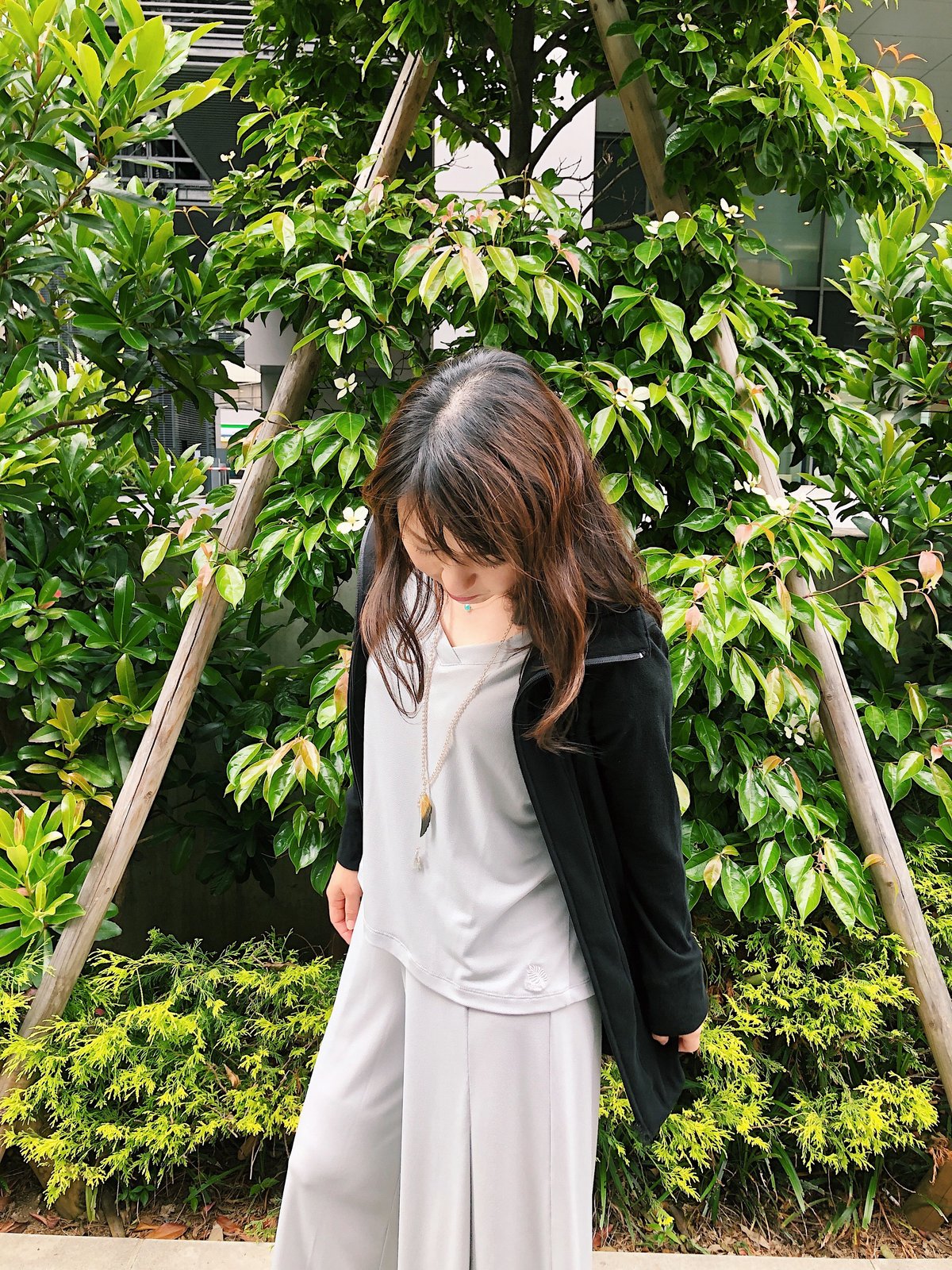 64405 Zip前開ロングカーデ | Pikake