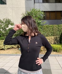 14016L  長袖ヘンリーレイヤートップス(L)