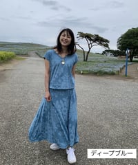 14018 ダイヤキルト柄 Vネックトップス