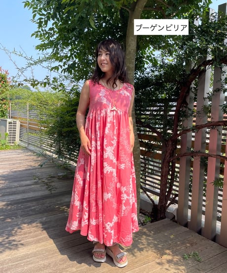 34300 ホワイトジンジャー柄ワンピース