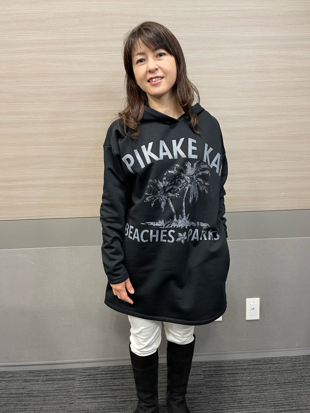 84028 32G超軽量裏毛起毛チュニックパーカー | Pikake