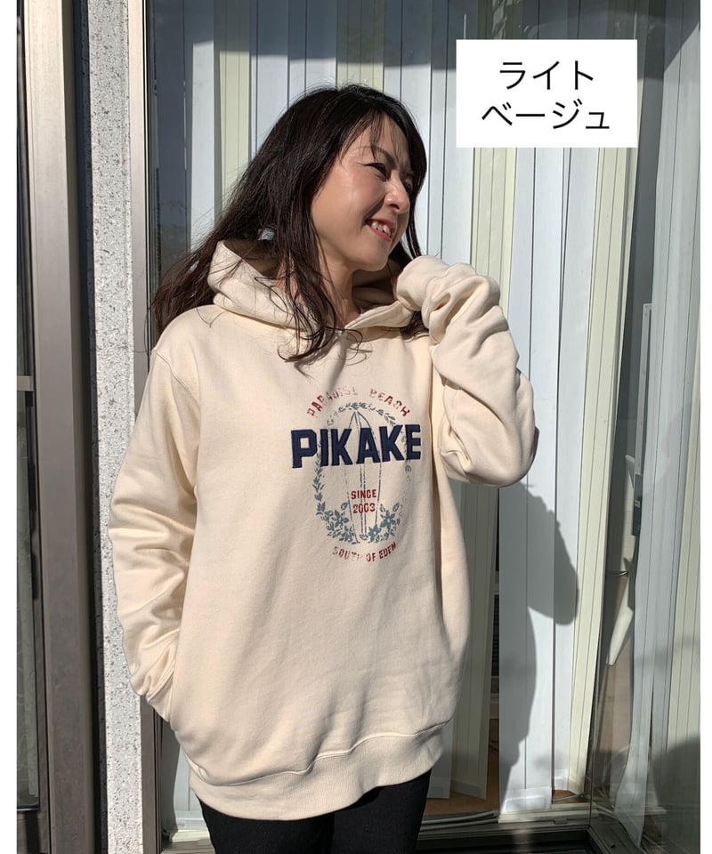 14005 Pikakeアップリケ裏起毛パーカー | Pikake