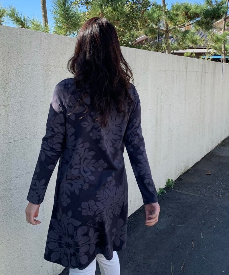 84025 ダイヤキルト柄防染Aラインチュニック | Pikake