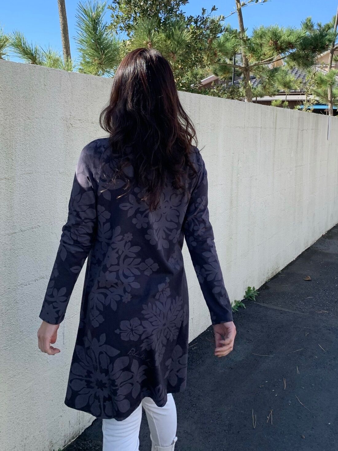 84025 ダイヤキルト柄防染Aラインチュニック | Pikake