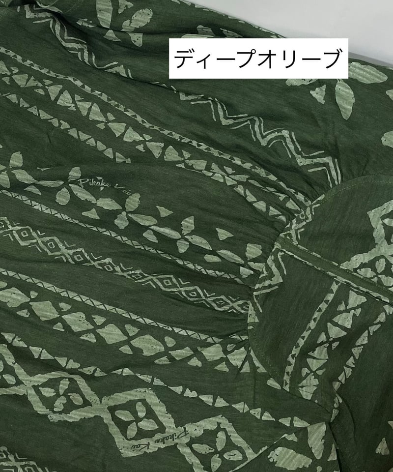 24000 タヒチタパボーダー柄逆スラブ天竺トップス | Pikake