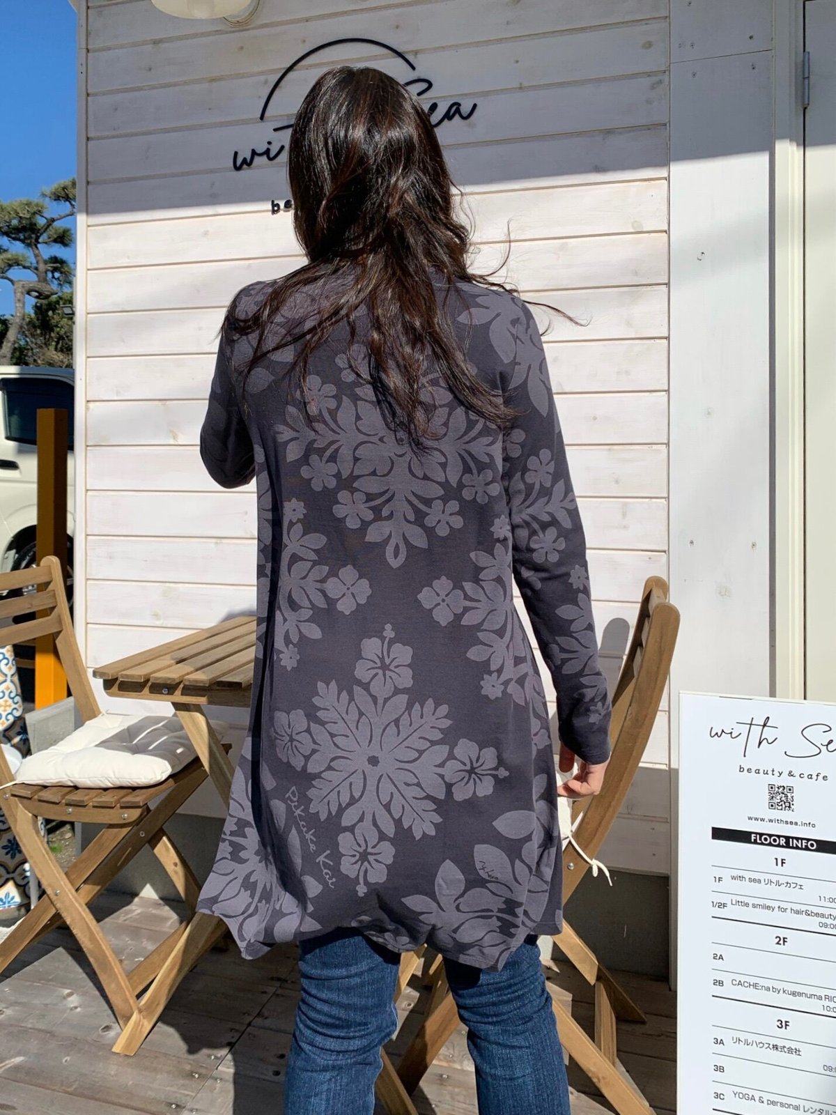 84025 ダイヤキルト柄防染Aラインチュニック | Pikake