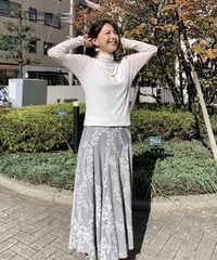 14014 強撚シフォン長袖タートル