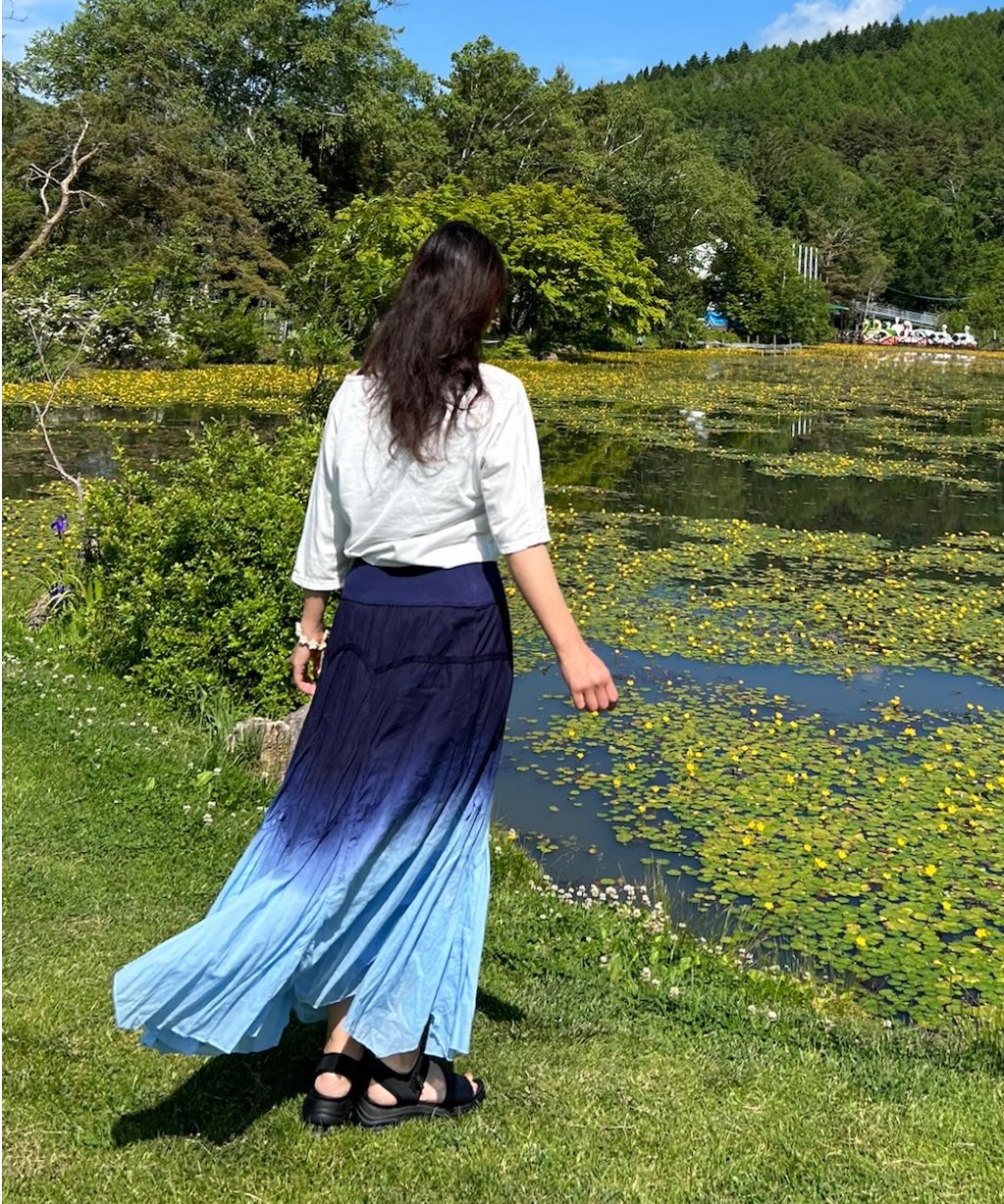 24506 綿ローン段染めスカート | Pikake