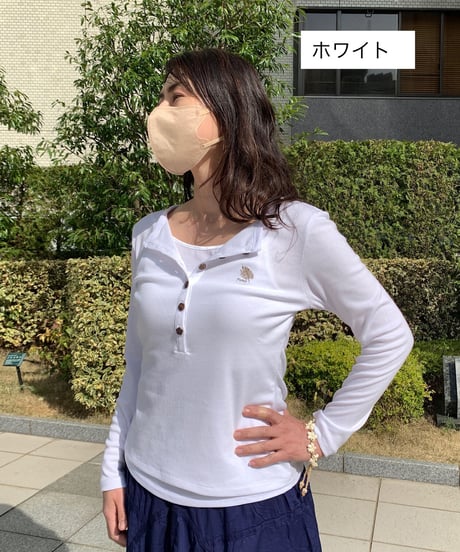 14016L  長袖ヘンリーレイヤートップス(L)