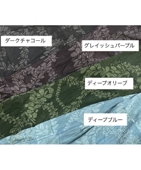 14505 レイ柄逆スラブ天竺切替ロングスカート