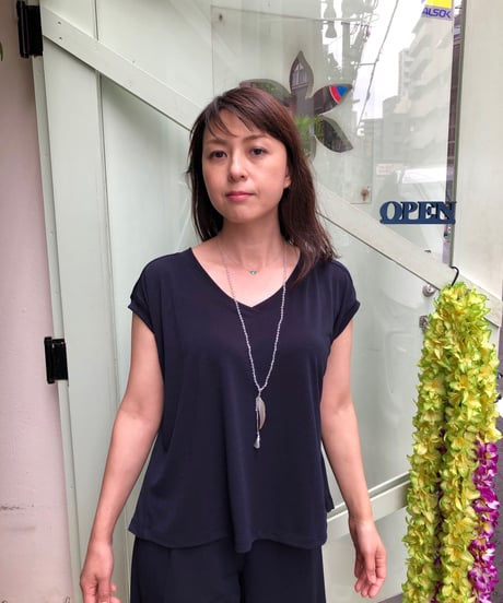 24204S    ベアジョゼット無地ワイドクロップパンツ（Ｓ)