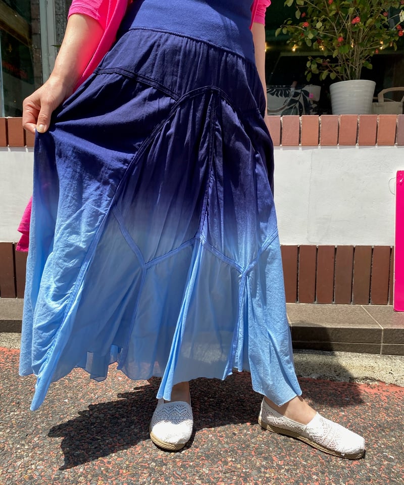 24506 綿ローン段染めスカート | Pikake