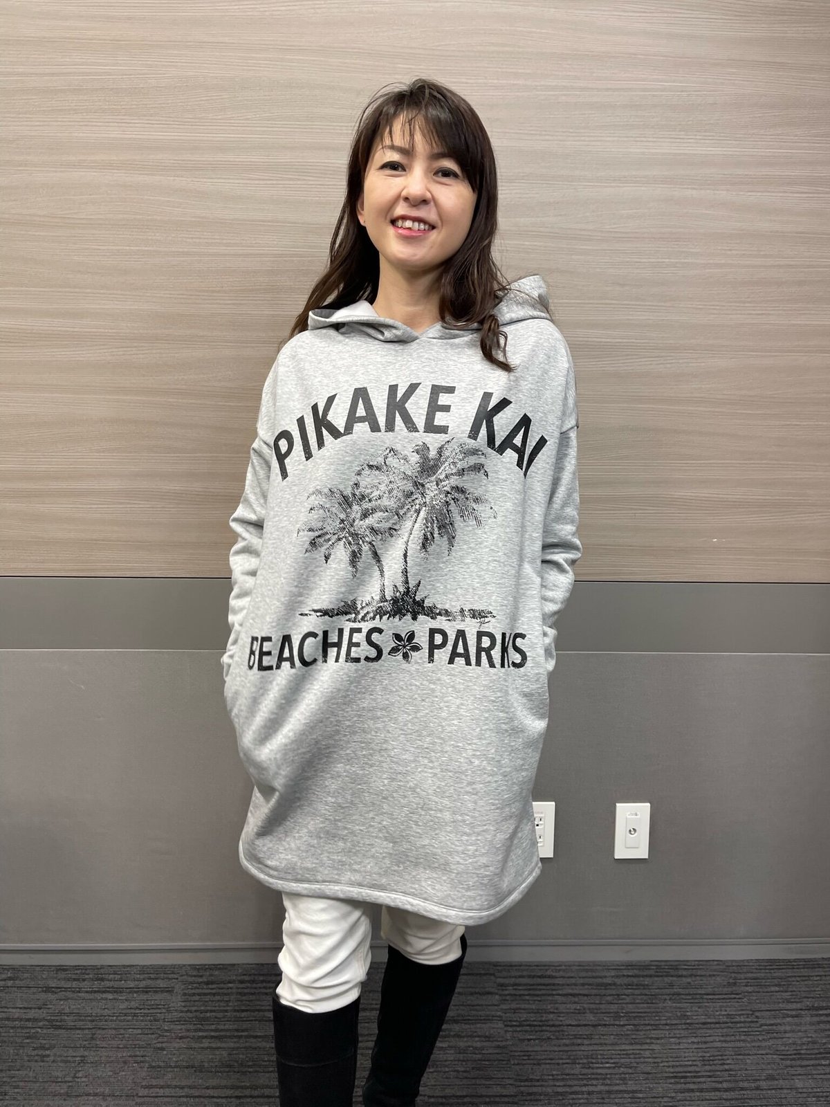 84028 32G超軽量裏毛起毛チュニックパーカー | Pikake