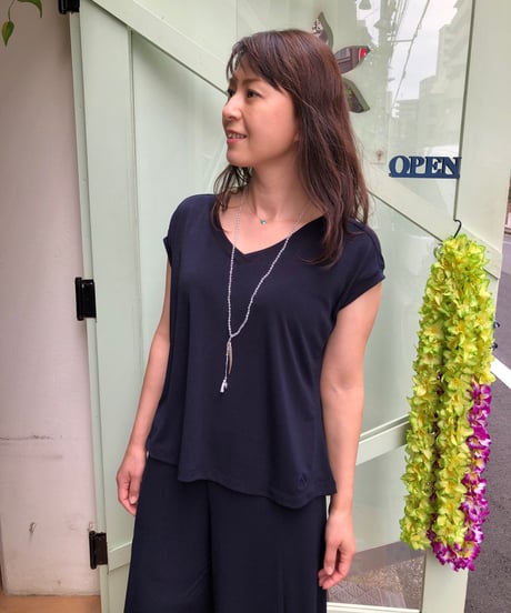 24204S    ベアジョゼット無地ワイドクロップパンツ（Ｓ)
