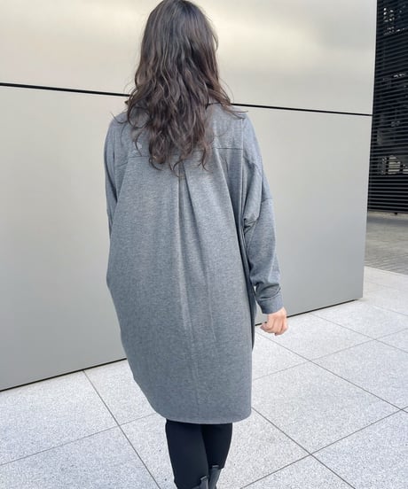 84413  綿モダール天竺NANO加工ビッグシャツ
