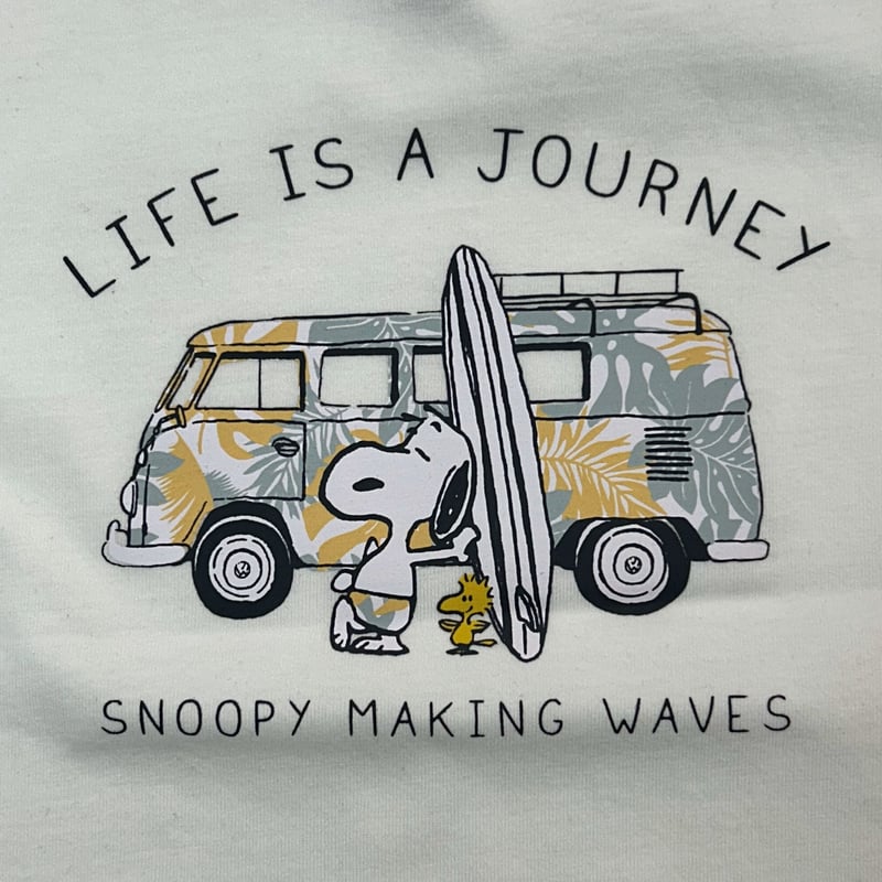 VW/PEANUTSコラボTシャツ vw wave with snoopy KIDS 1