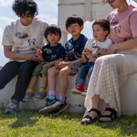 VW/PEANUTSコラボランダムプリントT　enjoy summer KIDS　159