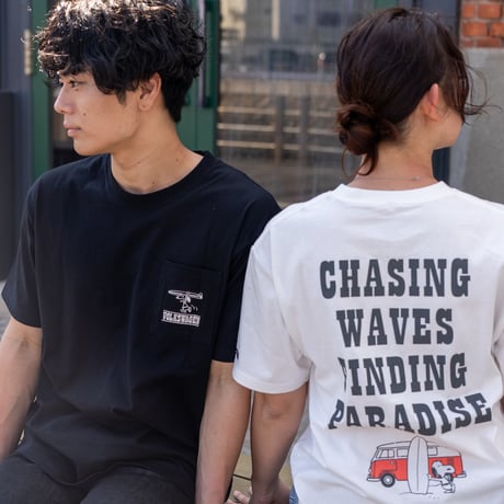 VW/PEANUTS コラボ　バックロゴポケ付きTシャツ　157