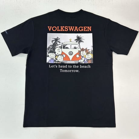 VW/PEANUTSコラボＴ　椰子の木柄T1BUS&PEANUTSの仲間たち　161