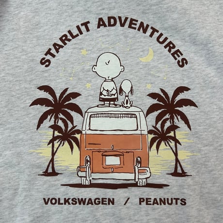 VW×PEANUTSコラボ　裏毛プルパーカー　スターライトアドベンチャー SVW-003