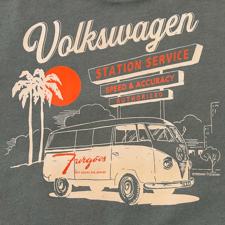 VW T1-BUS ヴィンテージアート裏毛トレーナー DVW6300M