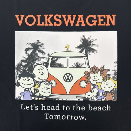 VW/PEANUTSコラボＴ　椰子の木柄T1BUS&PEANUTSの仲間たち　161