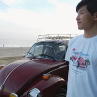 VW　ビートルサーフＴシャツ　1973 strut VWs　CVW2303Ｍ