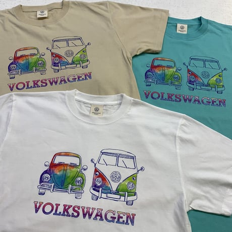 VW　レインボーTシャツ　BUS&BEETLE　BVW8355M