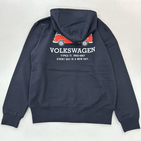 VW T1 BUS 裏毛フルジップパーカー DVW6305M