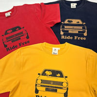 PEANUTSコラボ　RideFree　GOLF  ビンテージ加工Ｔシャツ