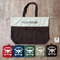 VW T1 BUS ポケッタブルツートントートバッグ(ラージサイズ)KVW3953M