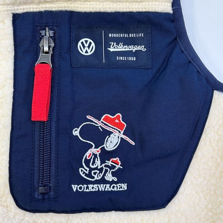 VW×PEANUTSコラボ　KIDSあったかボアベストSVW6934-806