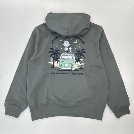 VW×PEANUTSコラボ　裏毛プルパーカー　スターライトアドベンチャー SVW-003