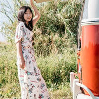 VW×PEANUTSコラボ　半袖ワンピースシャツ　キナリ 273