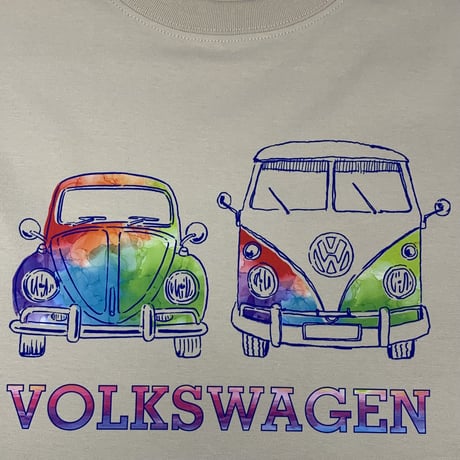 VW　レインボーTシャツ　BUS&BEETLE　BVW8355M