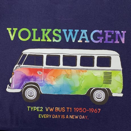 VW　レインボーTシャツ　TYPE2　T1BUS  BVW8357M