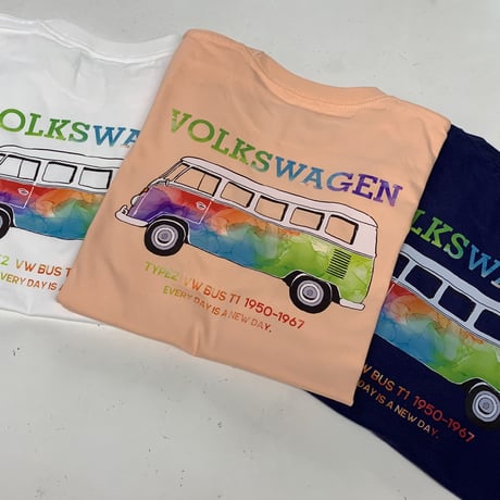 KIDS　VWレインボーTシャツ　TYPE2　T１　BUS　BVW8357C