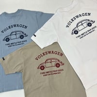 VW beetle フロッキープリントTシャツ EVW7302M