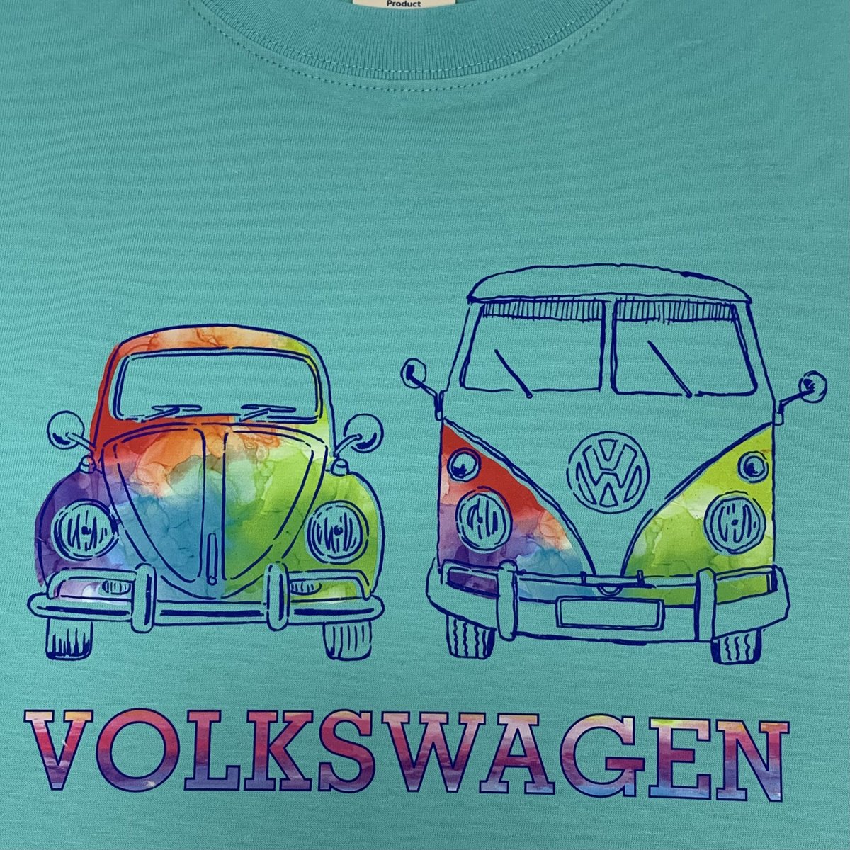 VW レインボーTシャツ BUS&BEETLE BVW8355M | SUN & WEARGA