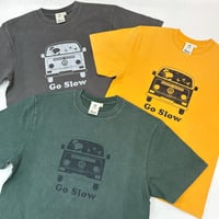 PEANUTSコラボ　GoSlow  LATE BUS  ビンテージ加工Ｔシャツ