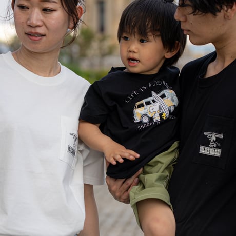 VW/PEANUTSコラボＴシャツ 　vw wave with snoopy　 KIDS  156